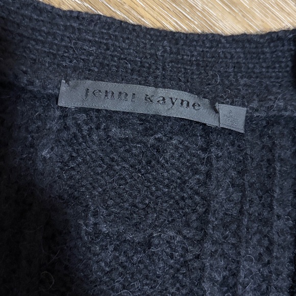 Jenni Kayne Wool & Alpaca Cocoon Cardigan In Black - Picture 3 of 6